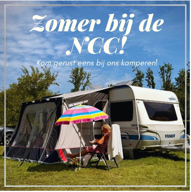 Zomerkamperen op een NCC-camping